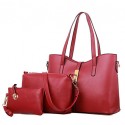 Women PU Barrel Shoulder Bag / Tote - White / Pink / Blue / Black / Burgundy  
