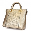 Women PU Barrel Shoulder Bag / Tote - Beige / Gold / Black  